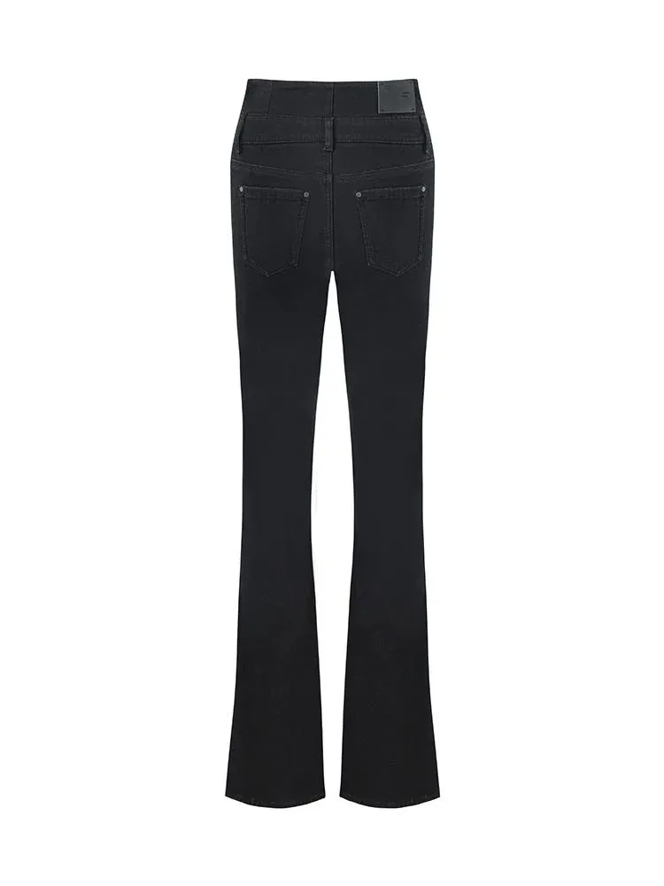 High-Waisted Slight Flared Women Jeans