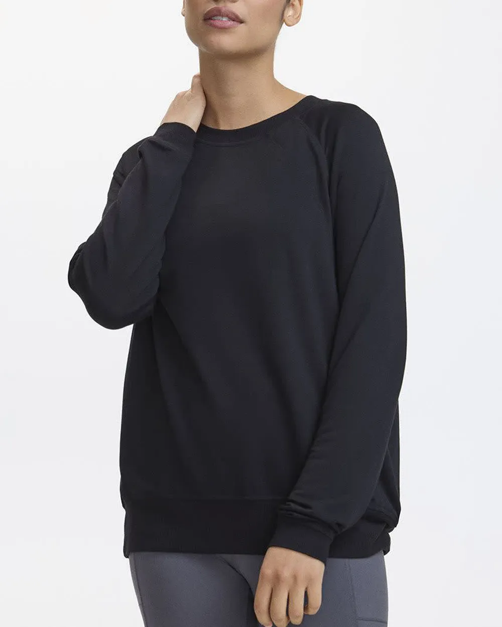 Long-Sleeve French Terry Sweatshirt - Hyba