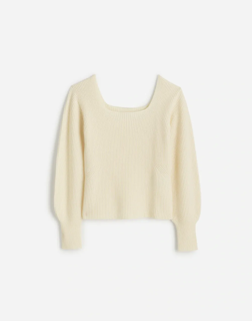 Square-Neck Pullover Sweater