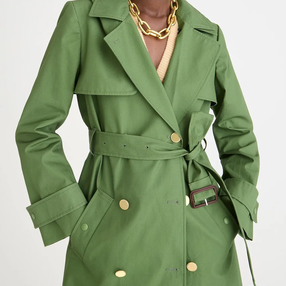 Cotton coat with trench