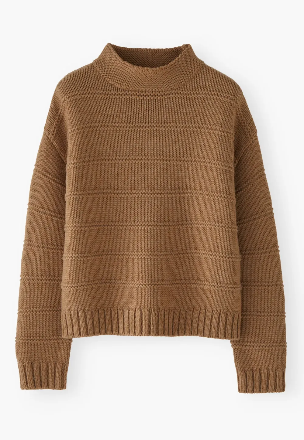 Stripe-stitch sweater
Wool & organic cotton