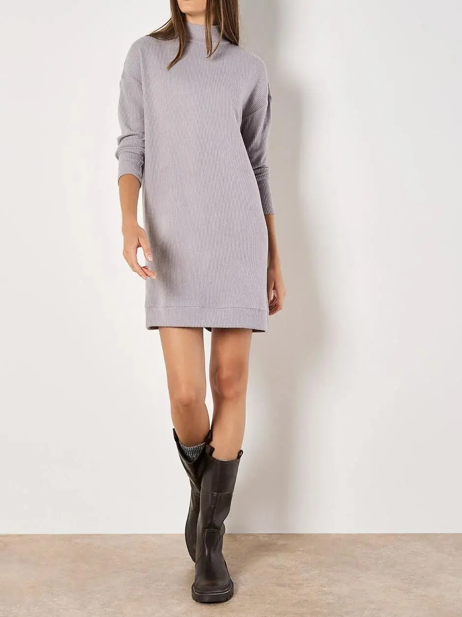 Ribbed Knit Mini Dress