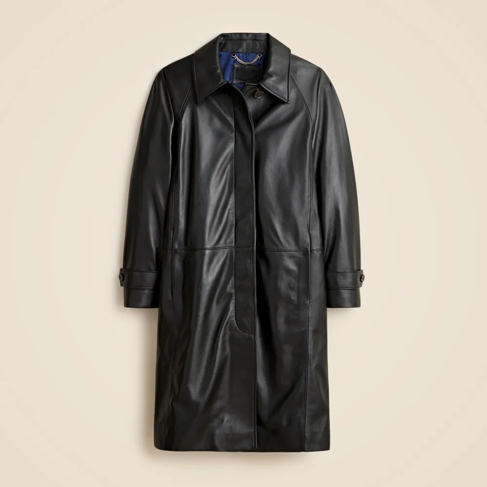 Collection trench coat in leather