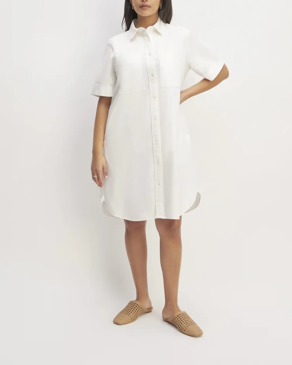 The Oxford Short-Sleeve Shirt Dress