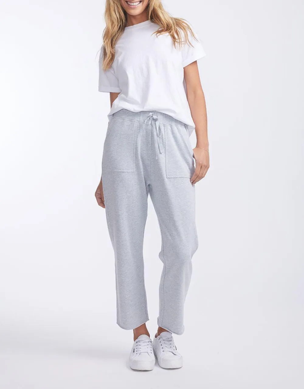 Raw Edge Lounge Pant - Grey Marle