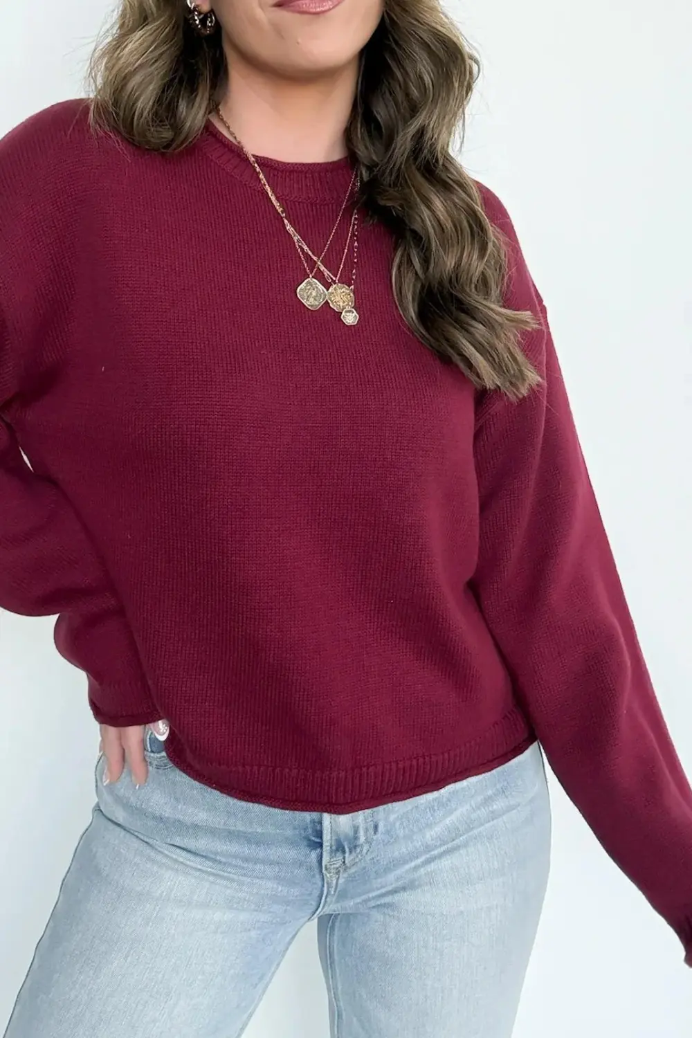 Lace Up Back Sweater