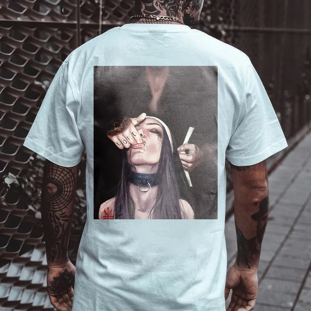 Unholy Nun Printed Men's T-shirt