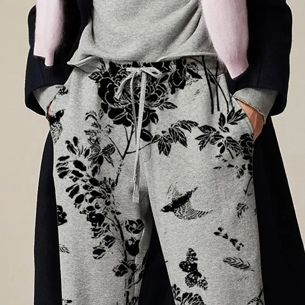 Heritage terry wide-leg sweatpant