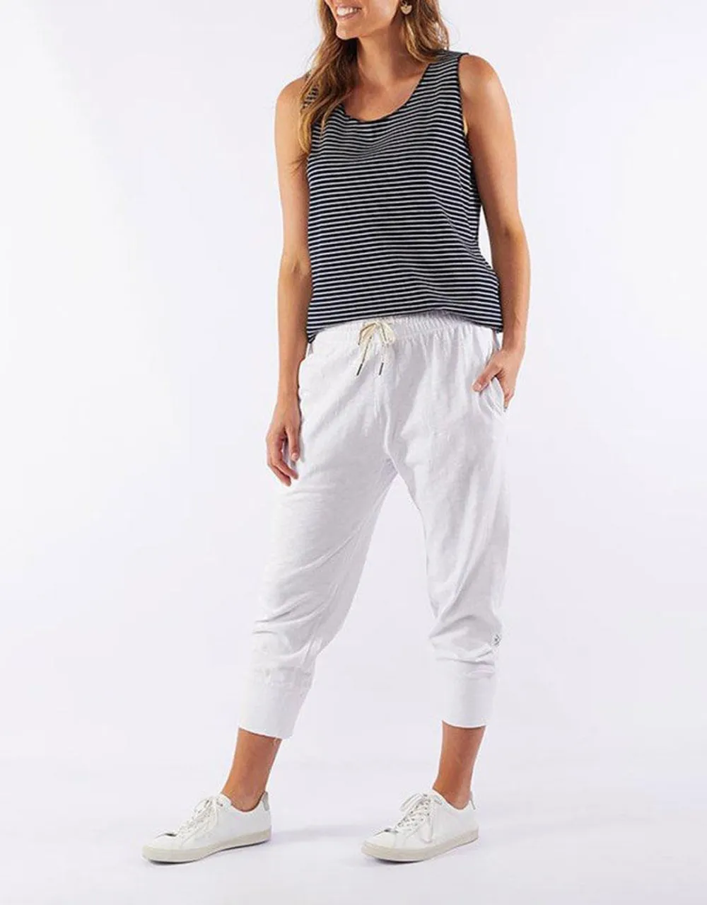 3/4 Brunch Pants - White