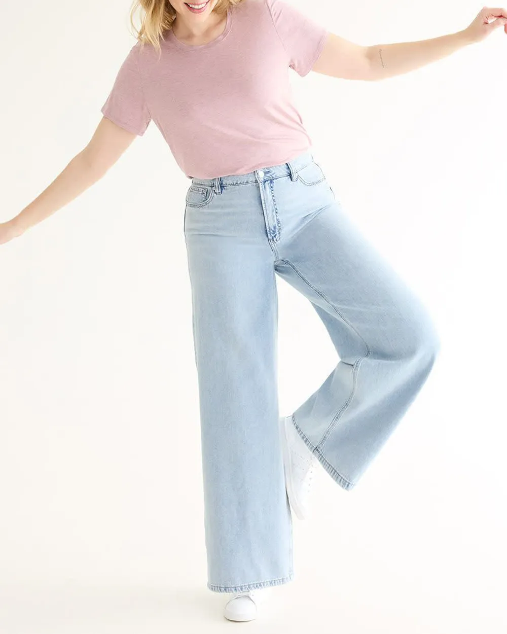 Wide-Leg High-Rise Jean