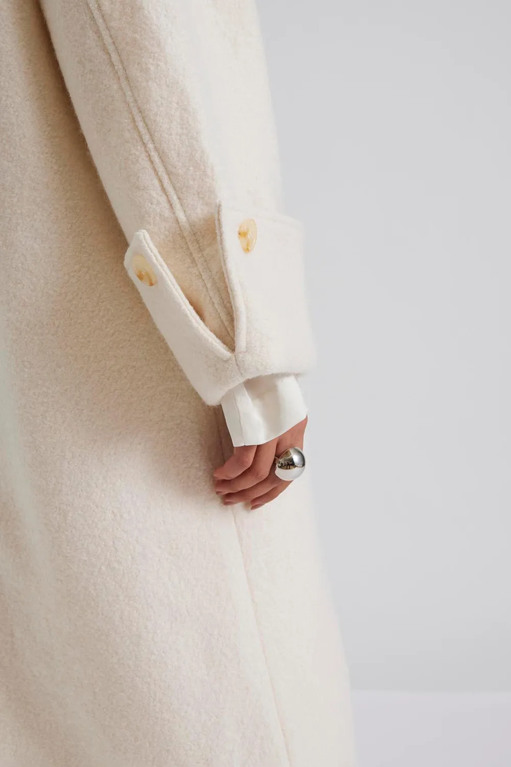 Long Length Wool Blend Coat