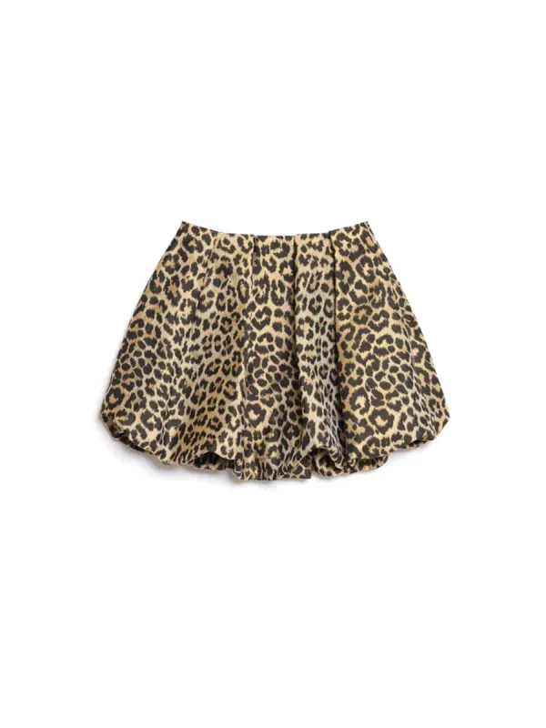 Lola Leopard Jacquard Skirt