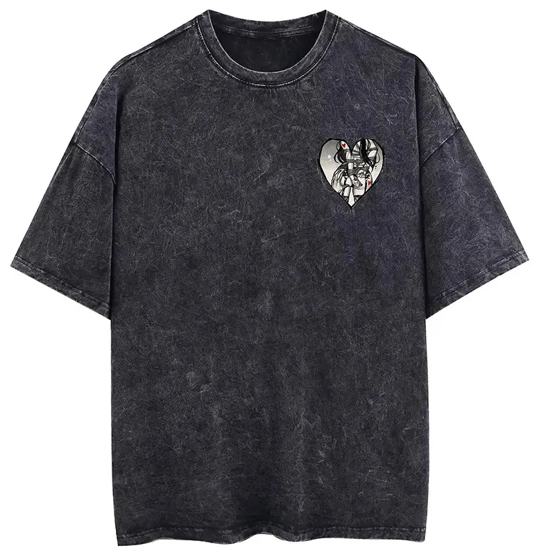 Bondage Game Printed Oversize Washed T-Shirt
