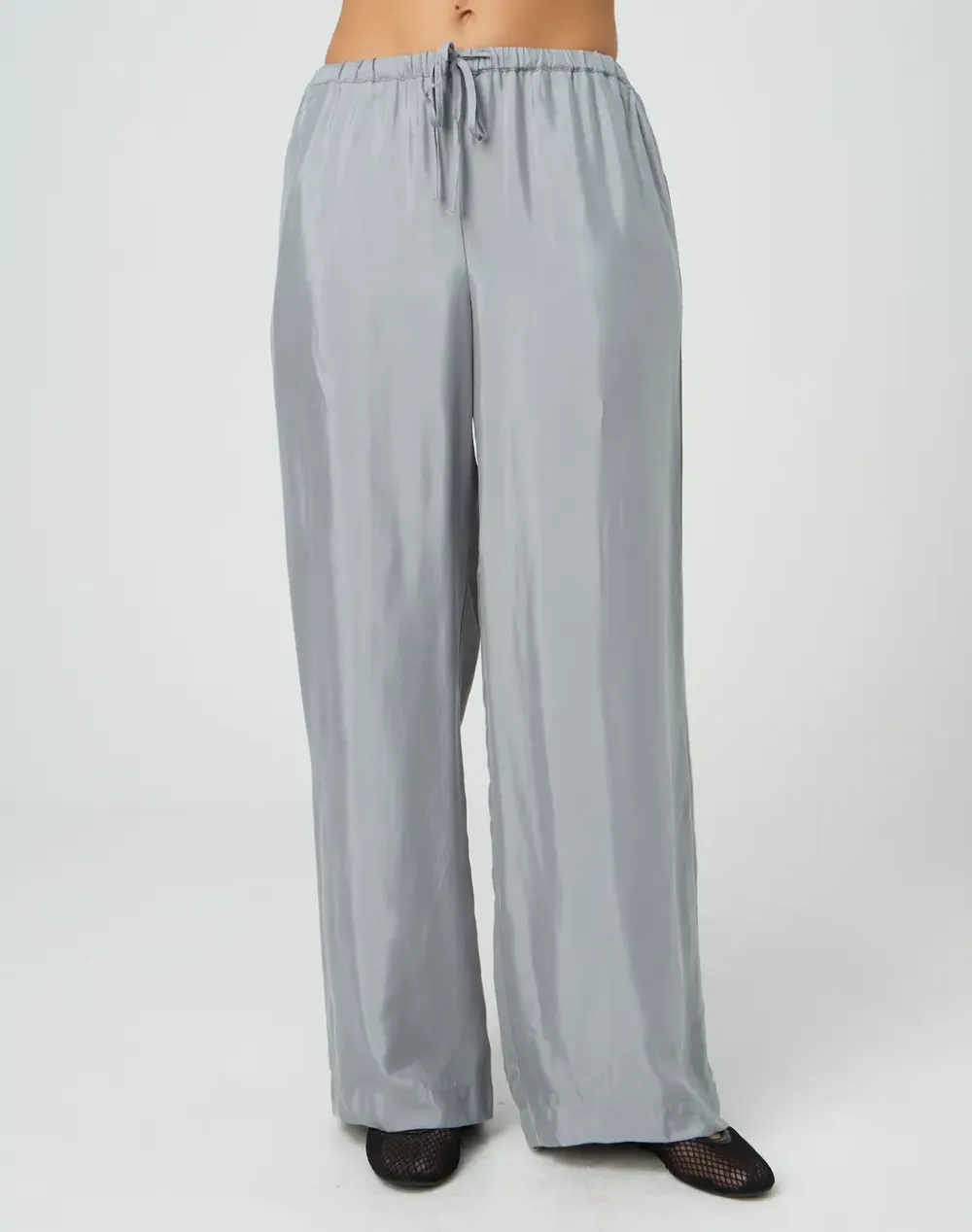 Cupro Tie Up Loose Leg Pant