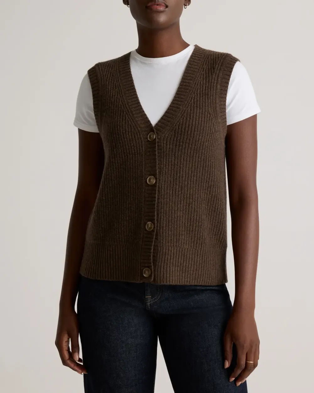 Sleeveless Fisherman Sweater Vest