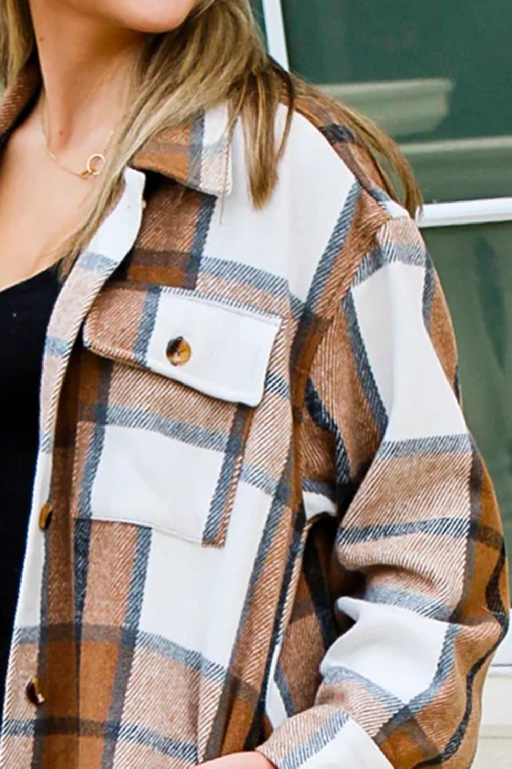 Long plaid coat