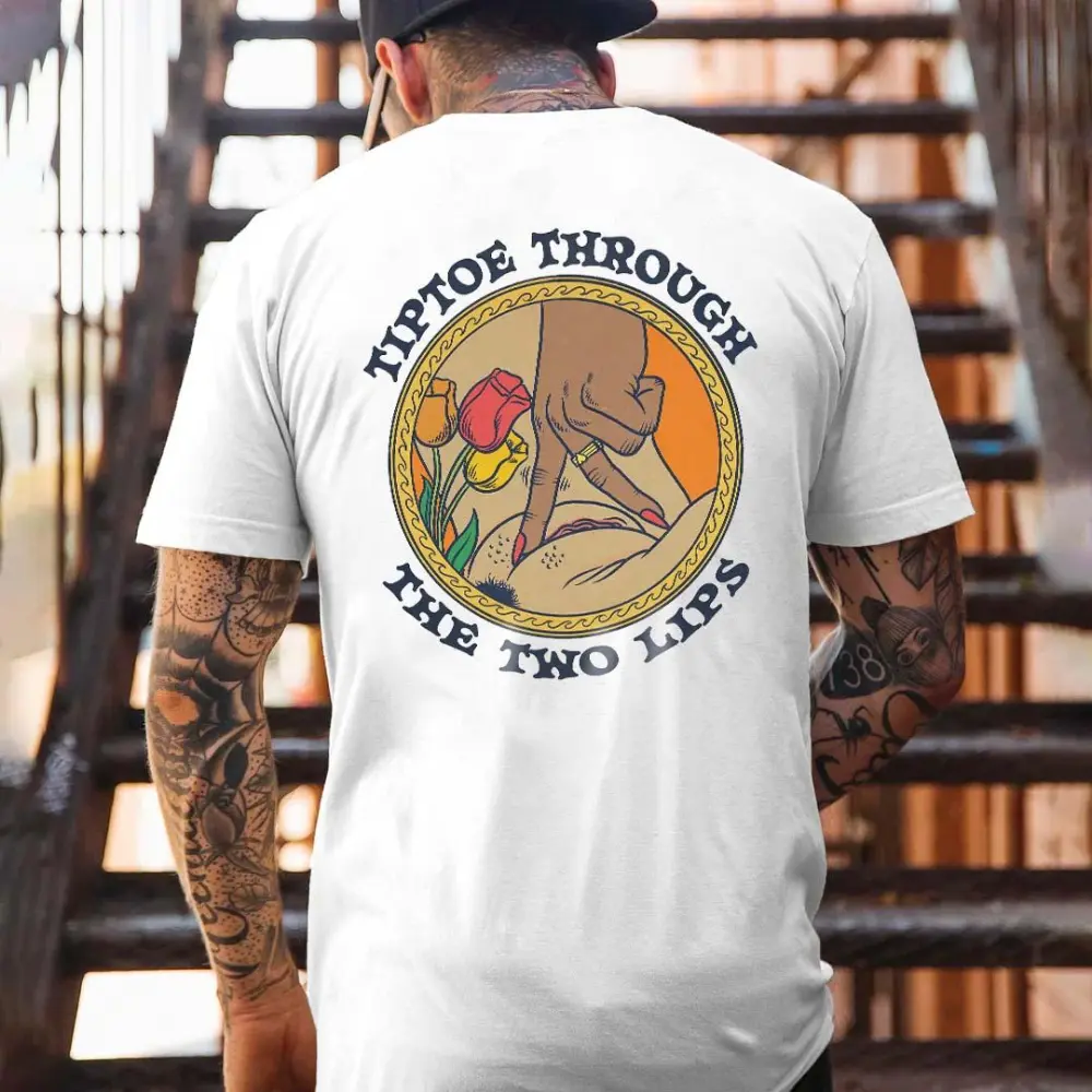 Tiptoe Through The Two Lips Printed Men's T-shirt