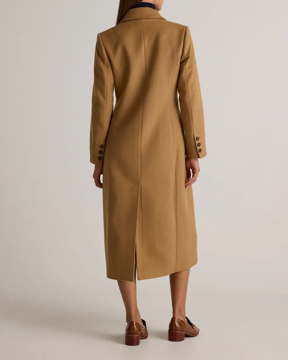 Slight Stretch Italian Wool Tailored Coat