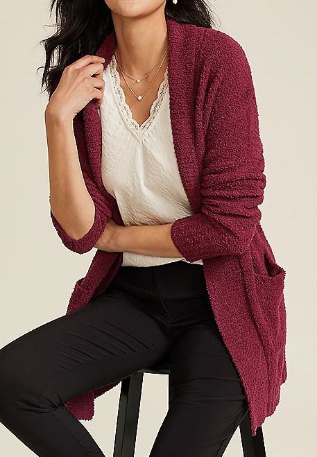 Teddy Knit Pocket Cardigan