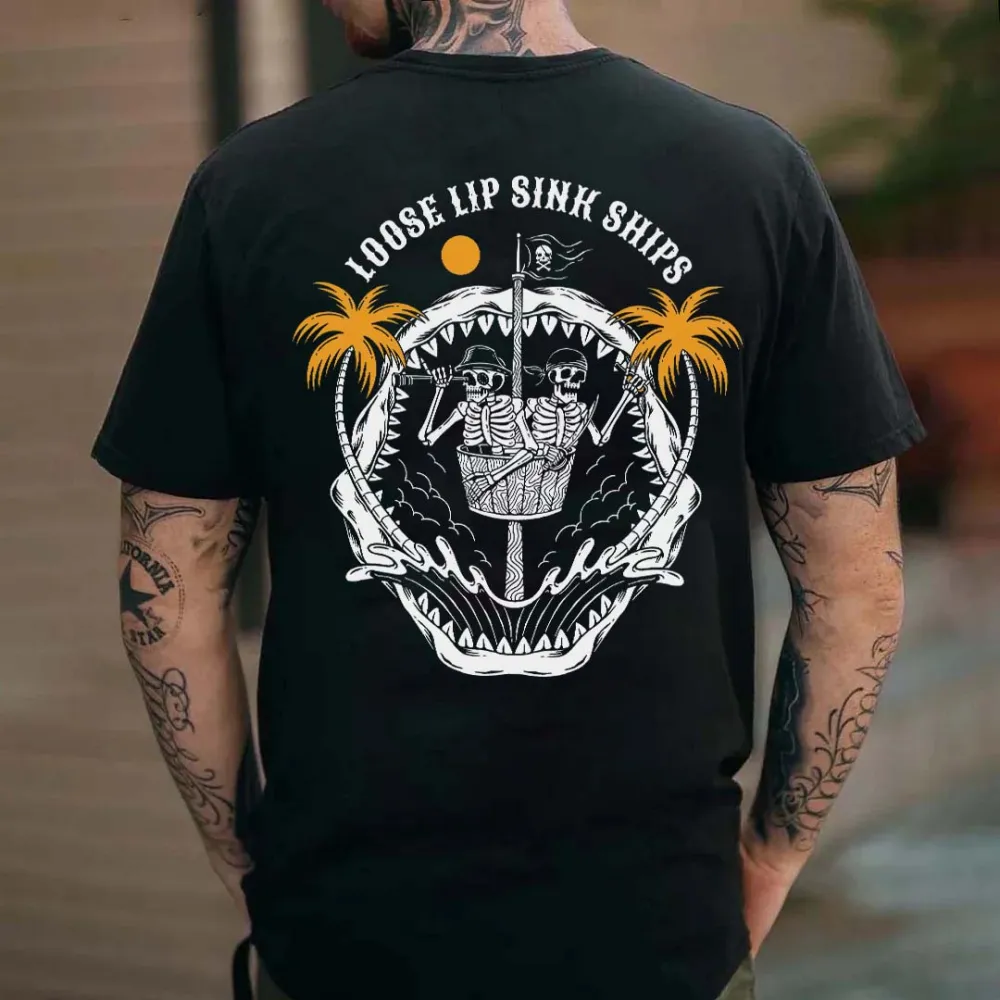 Loose Lip Sink Ships Printed Men's T-shirt
