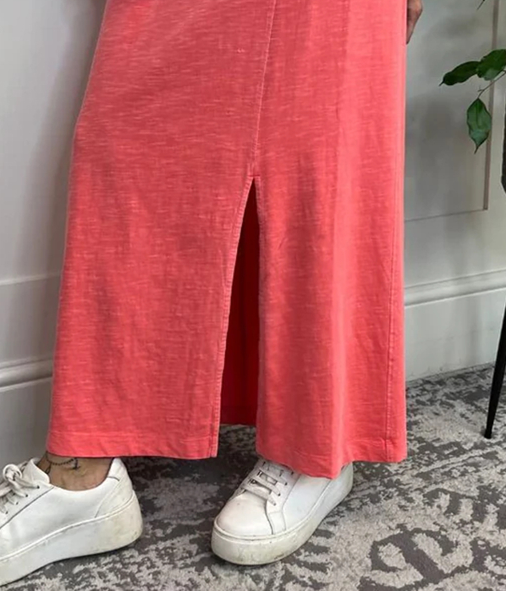 Coral Jersey Midaxi Skirt