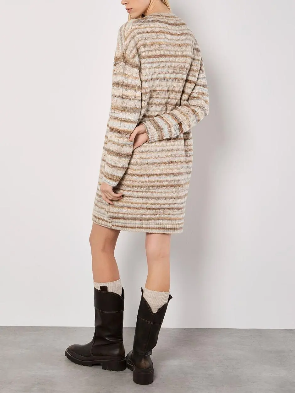 Tonal Stripe Jumper Mini Dress