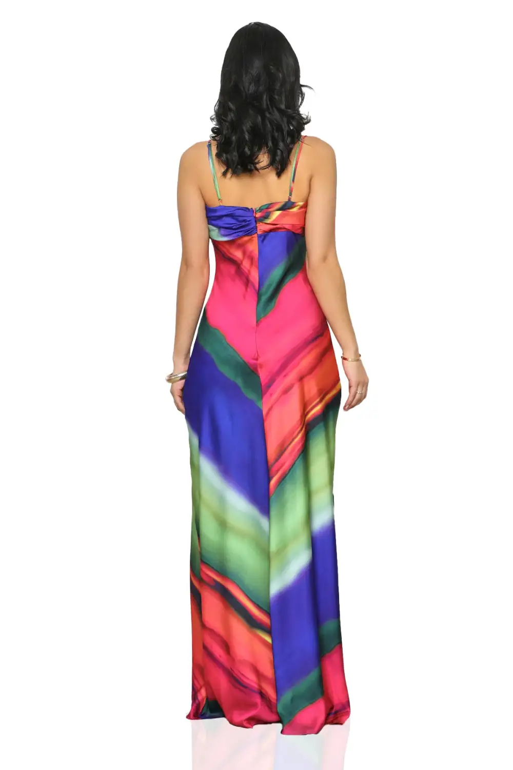 Burst Of Color Maxi Dress (Blue Multi)- FINAL SALE