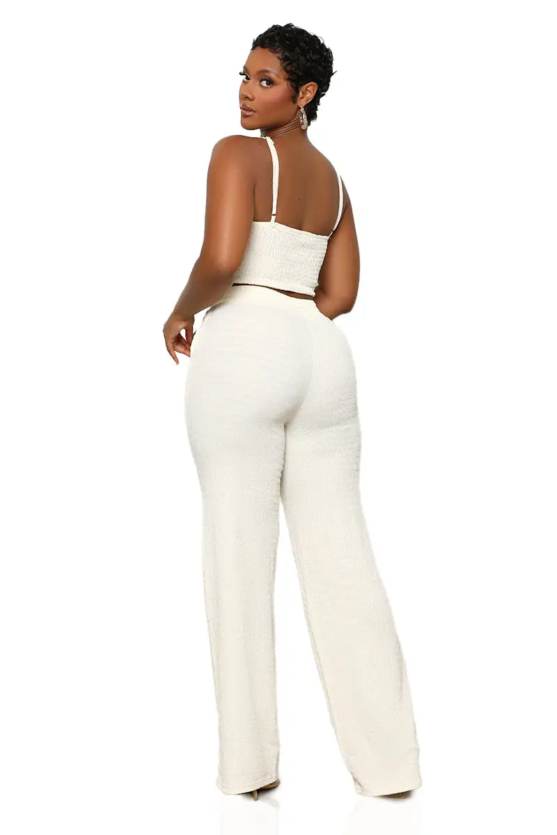 Elevated Lounge Pants Set (Cream)-FINAL SALE