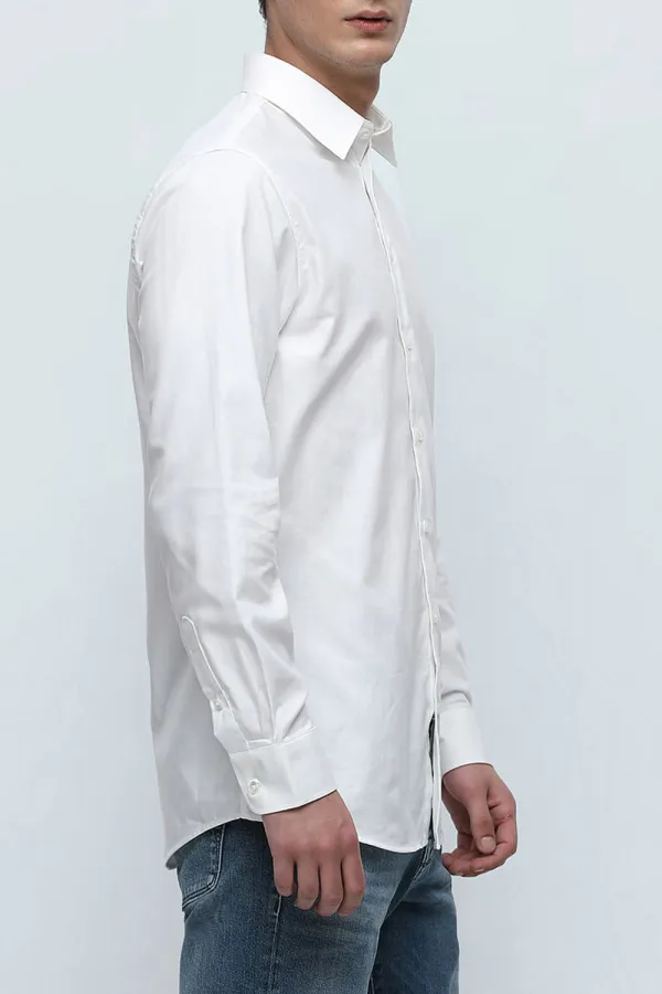 White Formal Full Sleeves Shirt