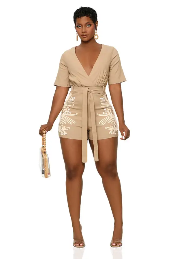 Journey To Arizona Romper (Tan)