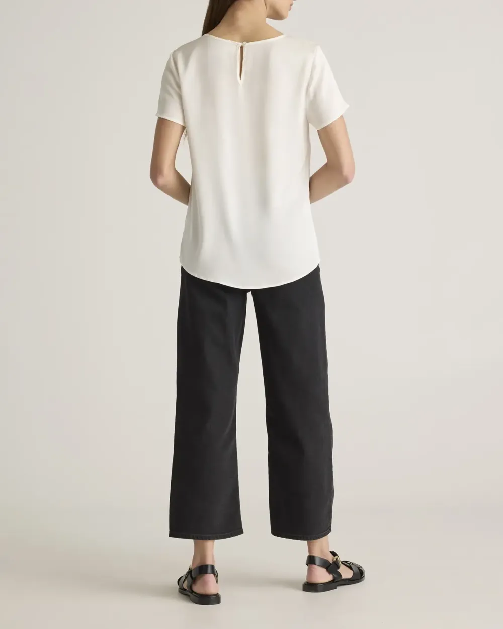 Washable Stretch Silk Tee