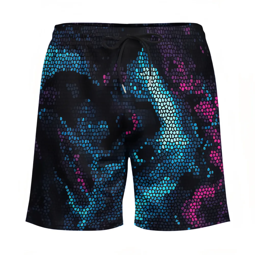 Various Colors Snake Print Fashionable Sports Beach Shorts