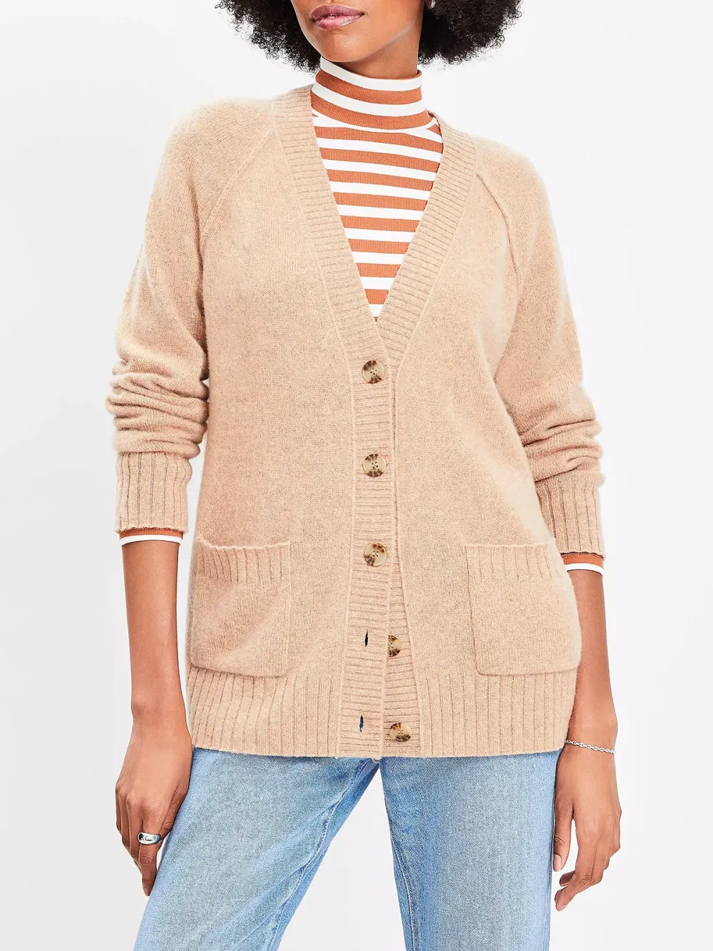 Cashmere V-Neck Pocket Cardigan