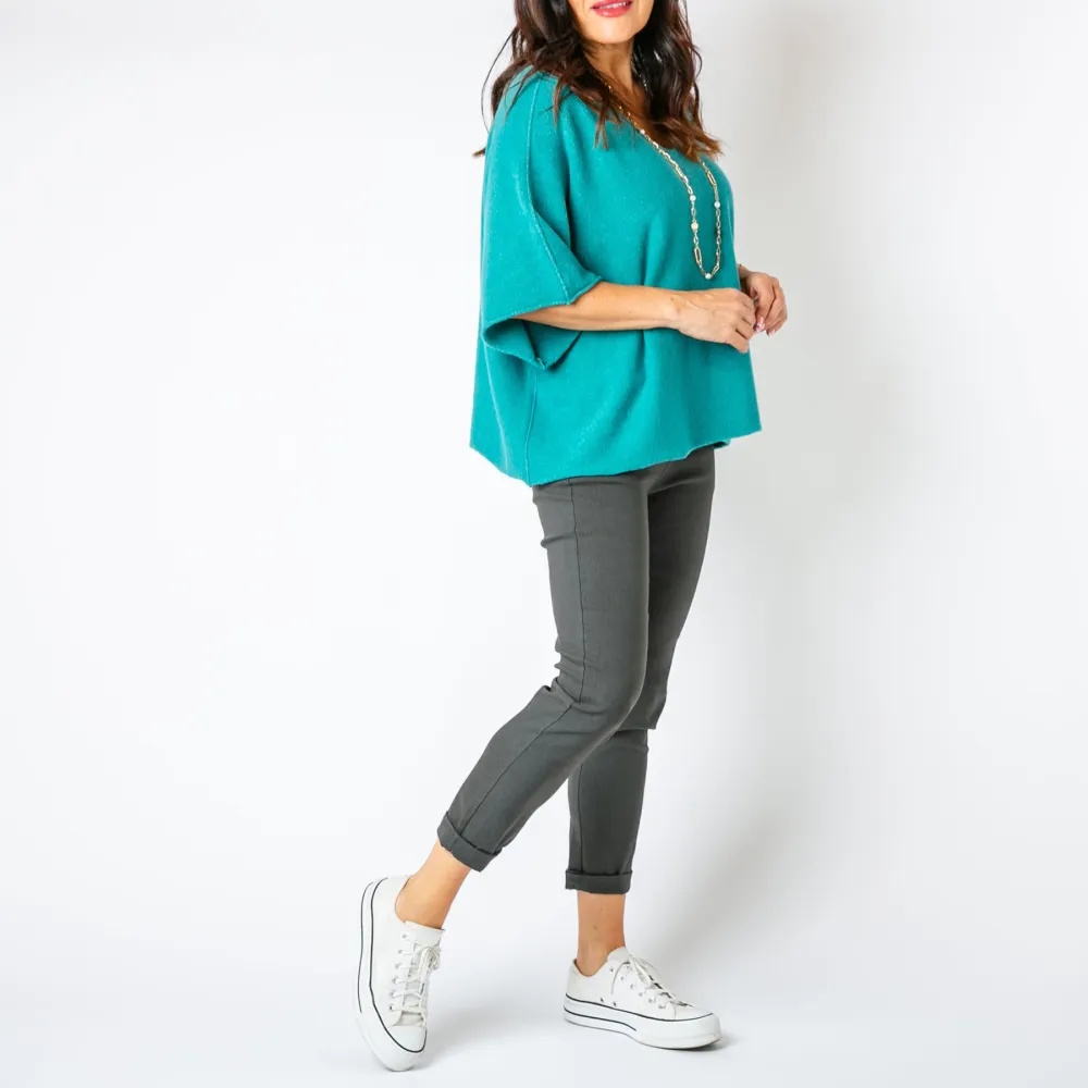 3/4 Sleeve Batwing Jumper