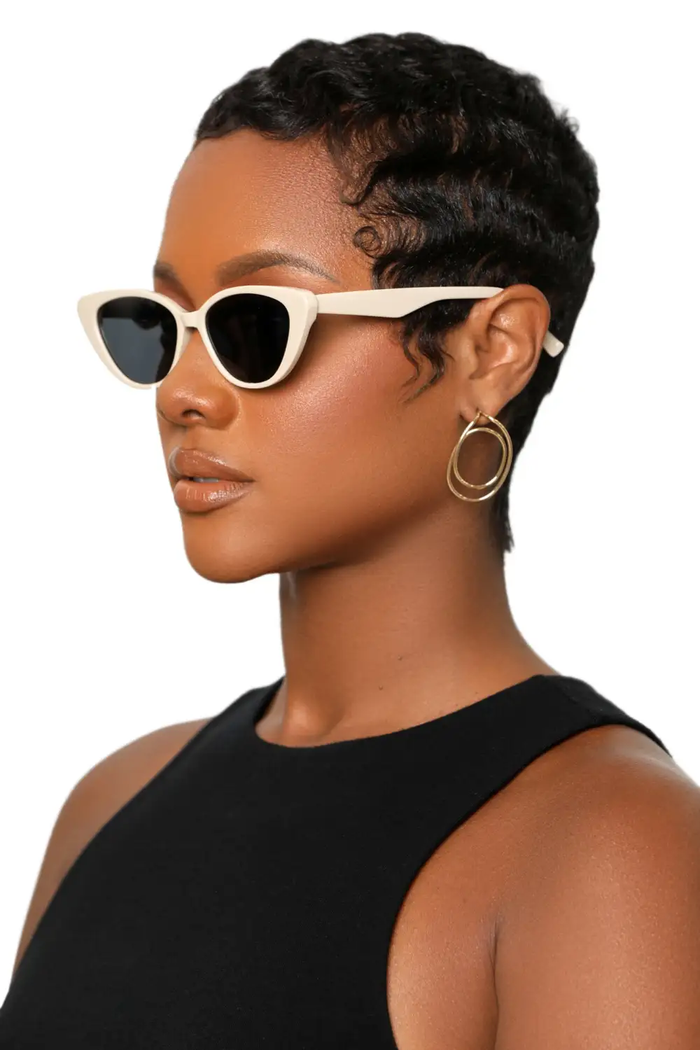 Kitty Glam Sunglasses (Cream)