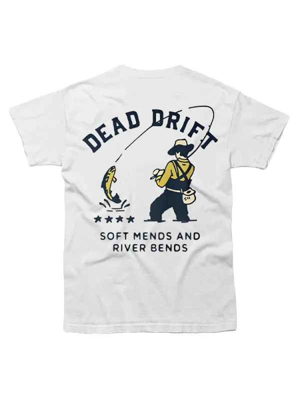 Fishing Man Print T-Shirt