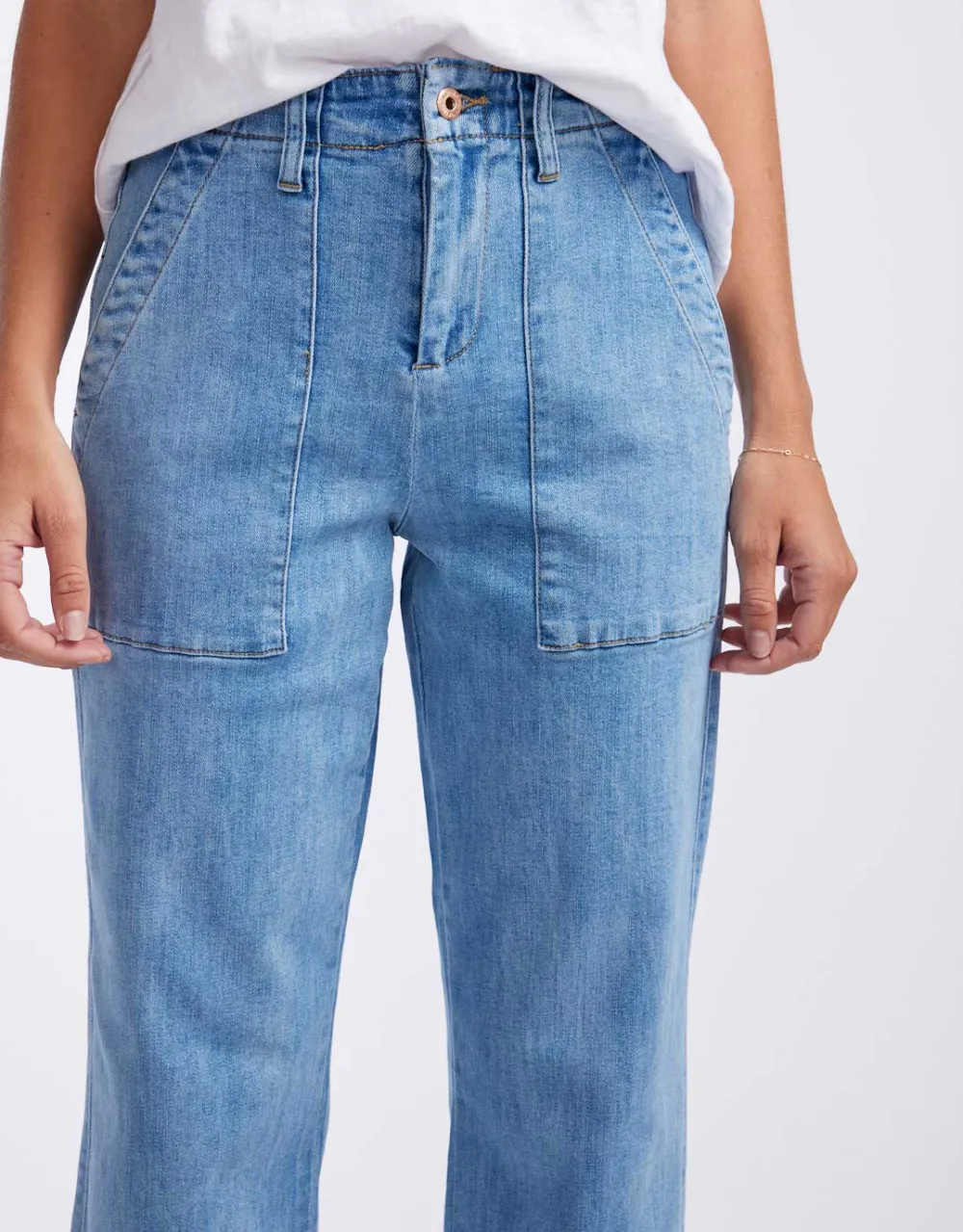 Celeste Wide Leg Jeans - 70's Blue