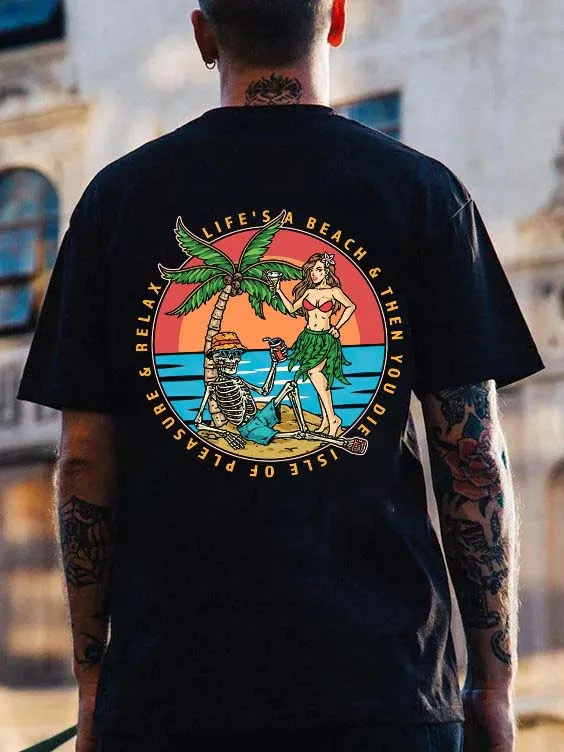 Isle Of Pleasure & Relax Printed Men's T-shirt