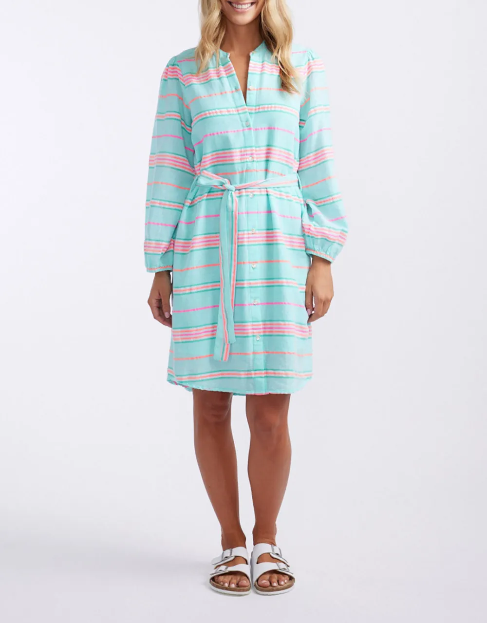 Balmy Nights Dress - Mint/Neon