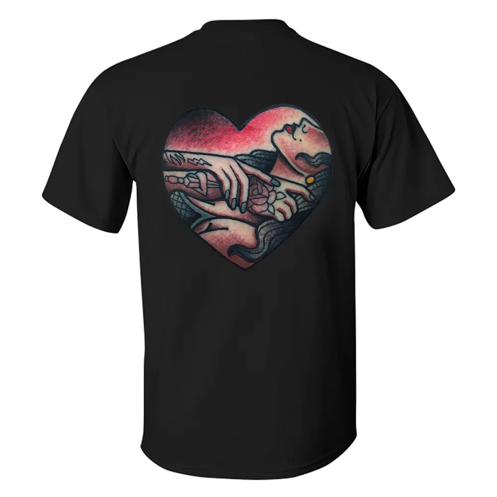 Choke Up Tattooed Lady Printed Men's T-shirt