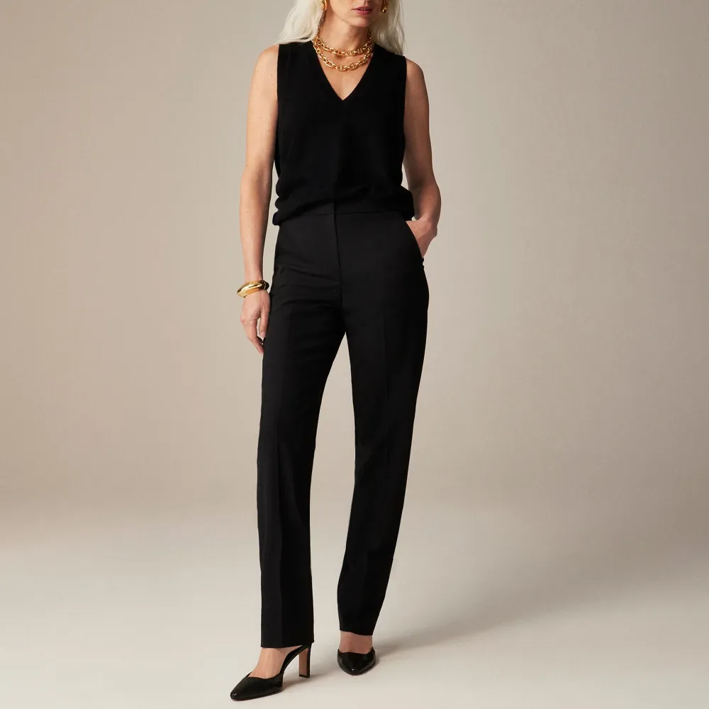 Full-length Kate pant in Italian bi-stretch wool blend