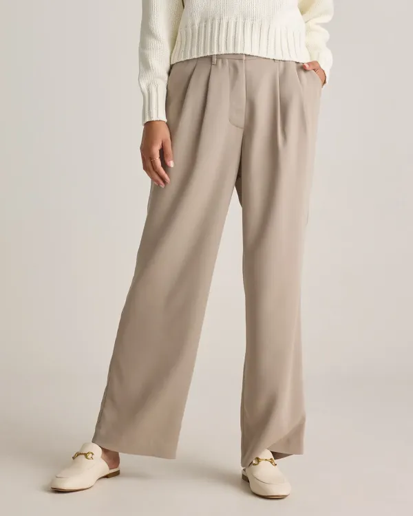 Pleated Wide Leg Pants