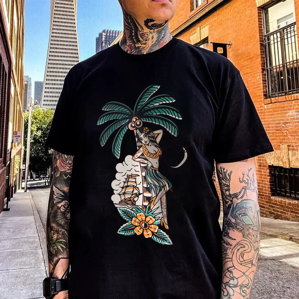 Summer Beach Beauty Printed Men's T-shirt