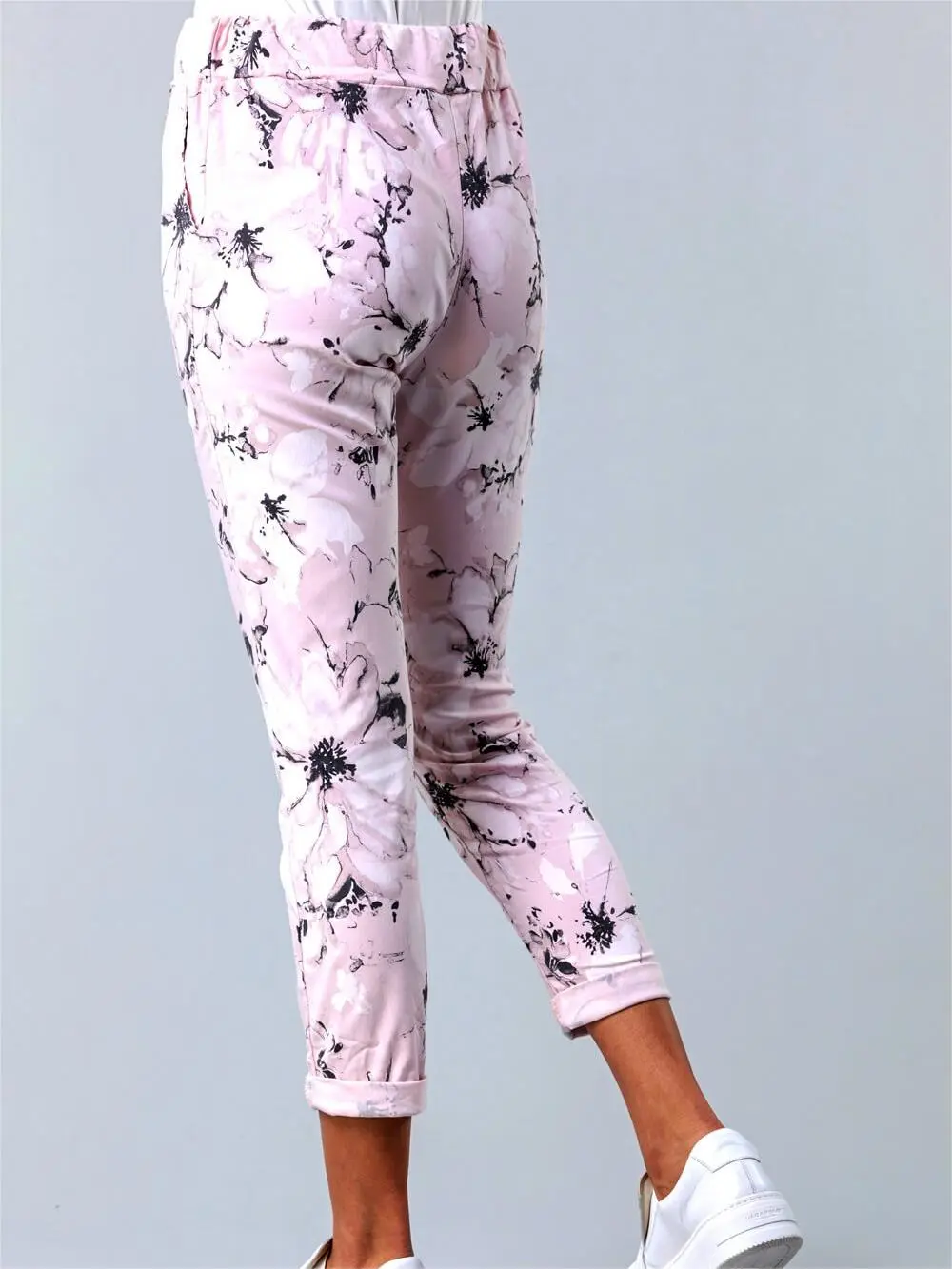 Salmon Pink Skinny Capri Pants