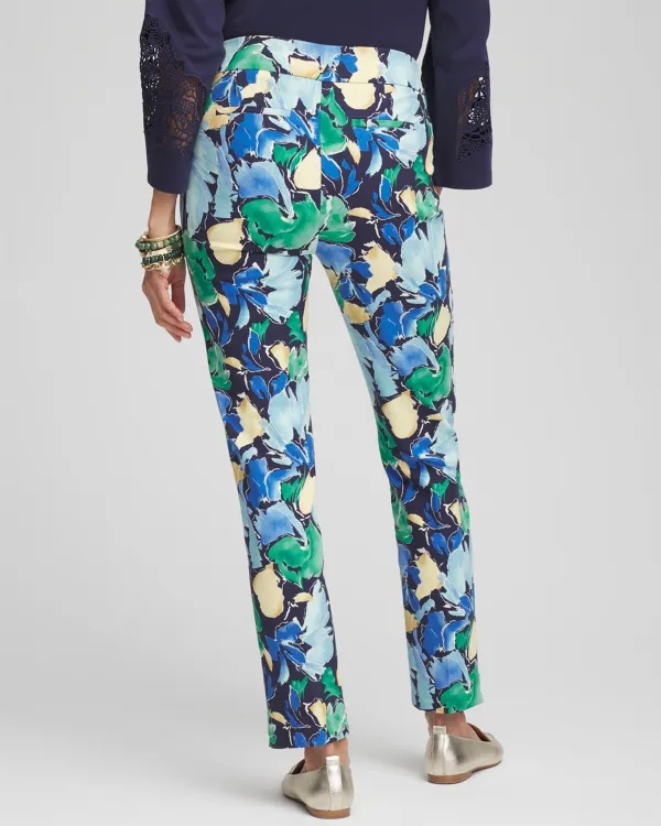 Abstract Print Slim Fit Trousers