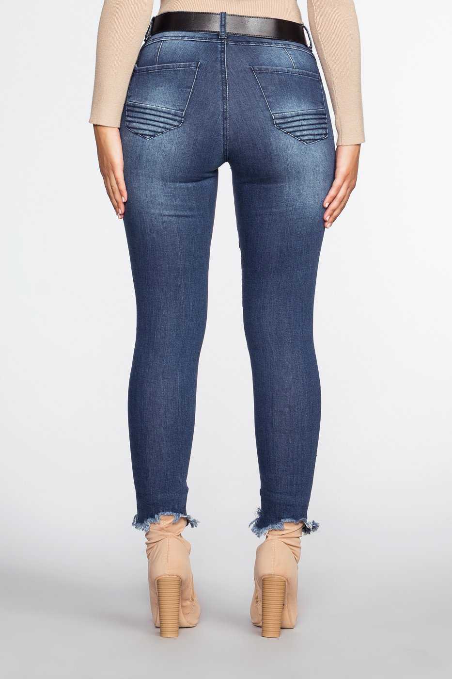 Chic Moto Distressed Skinny Jeans