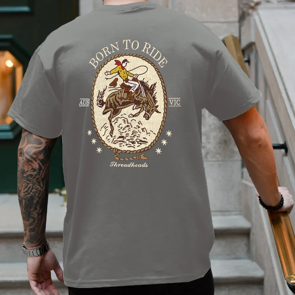 Men'S T-Shirt Born To Ride Oversized Tee