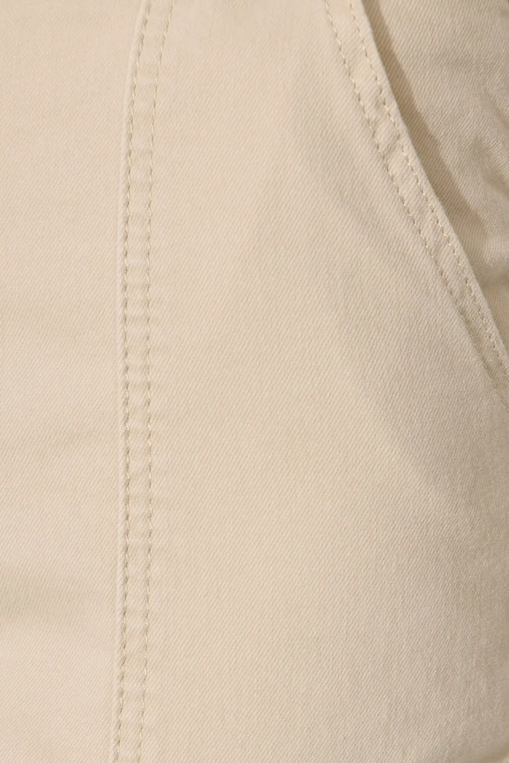 Beige Belted High Waist Cargo Shorts