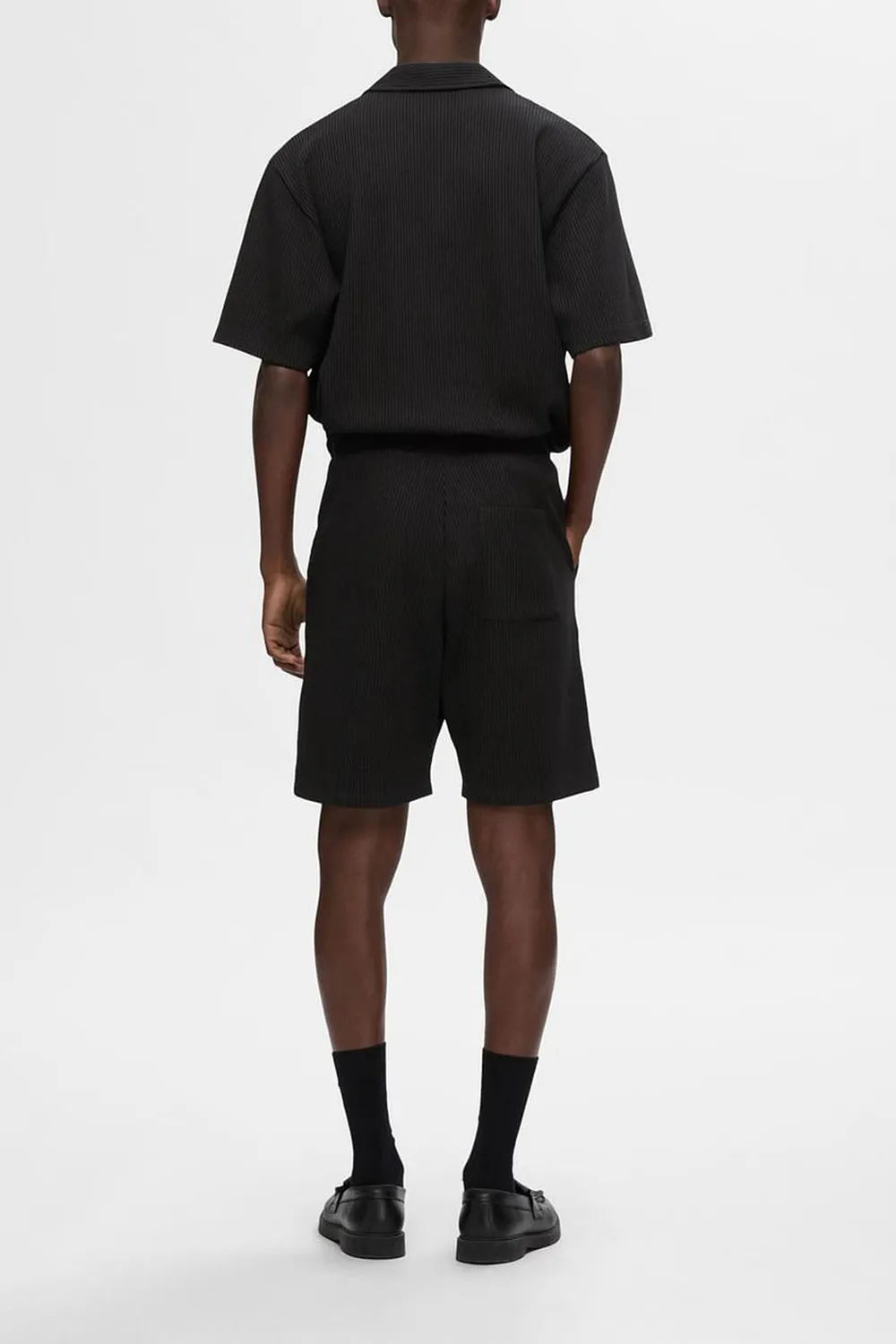 Off-White Waffle Textured Co-ord Set Shorts