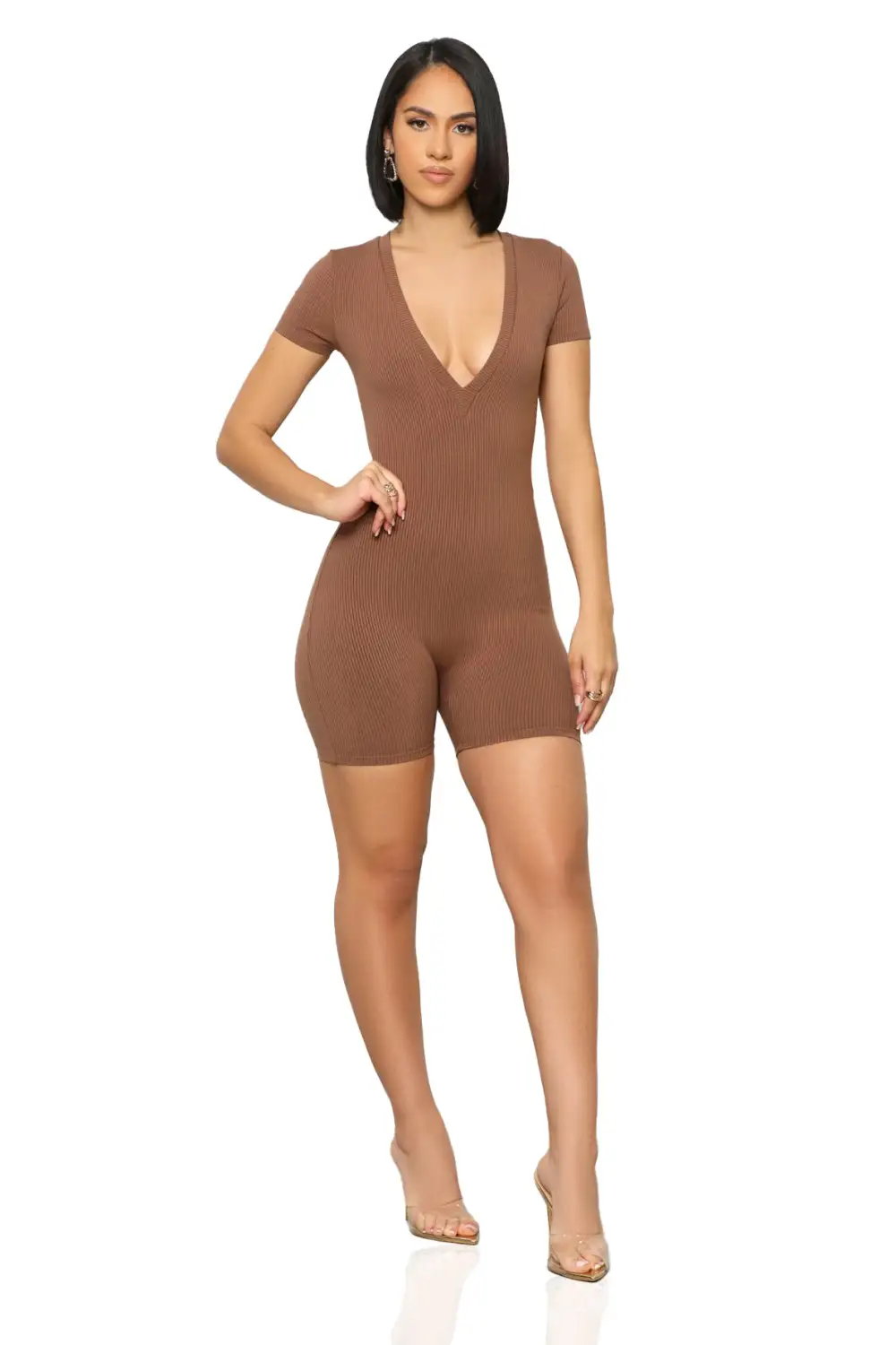 Everyday Contour Romper (Mocha)